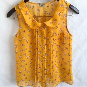 Charlotte Russe Golden Floral Blouse